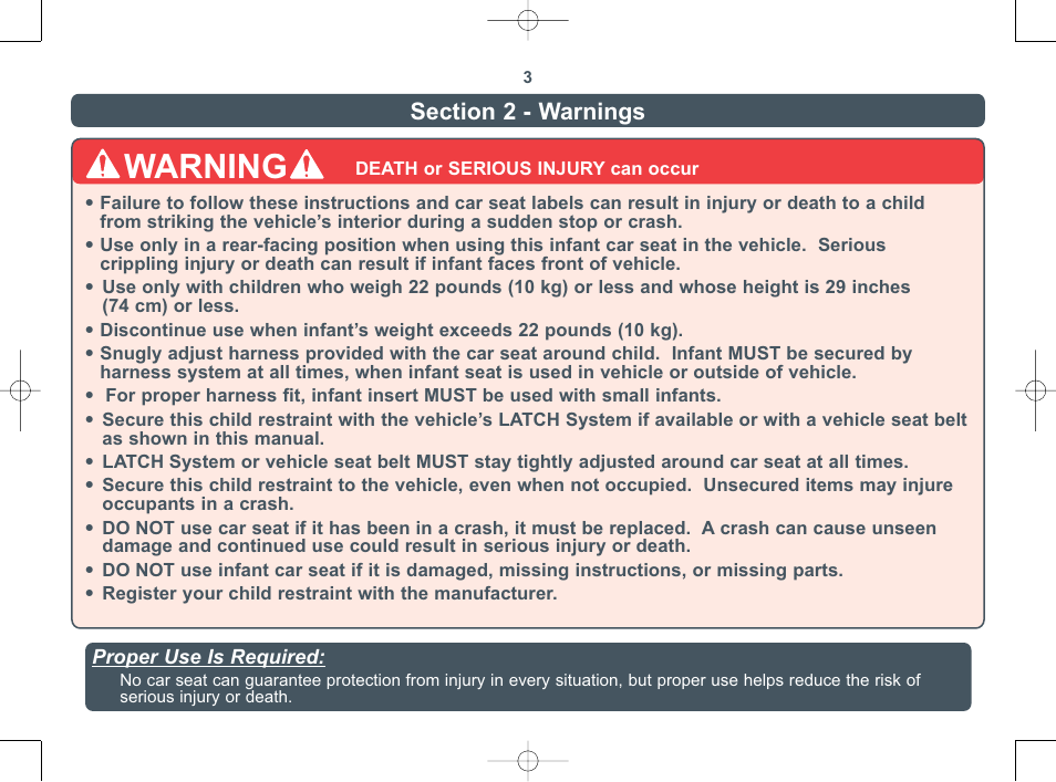 Warning | Combi 8000 Series User Manual | Page 4 / 36