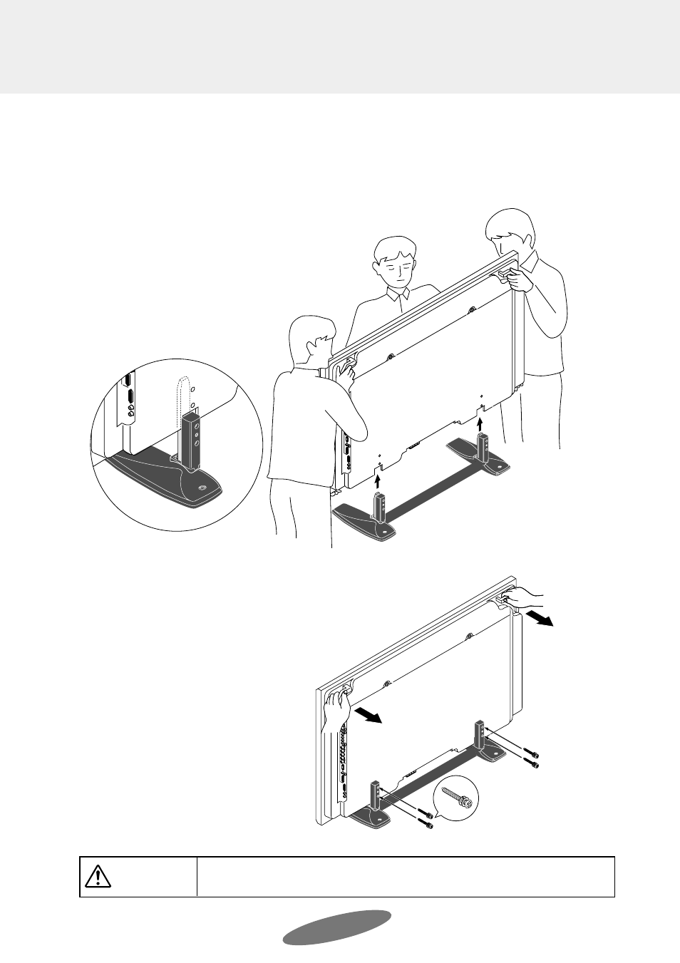 Mounting the plasma display on the stand | Marantz AS6150 User Manual | Page 8 / 8