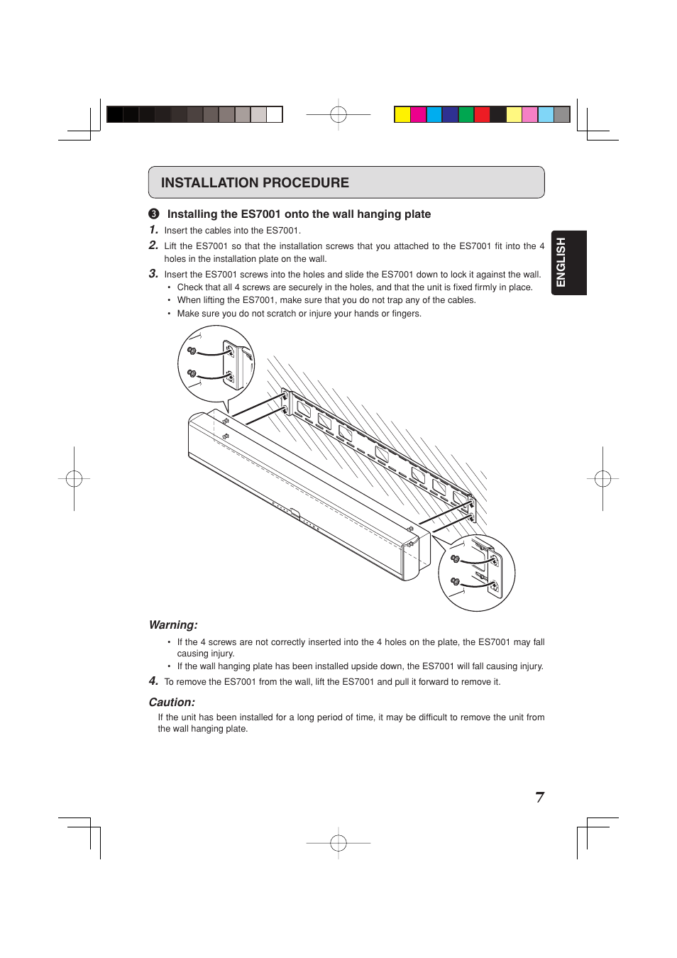 Installation procedure | Marantz MT7001 User Manual | Page 7 / 8