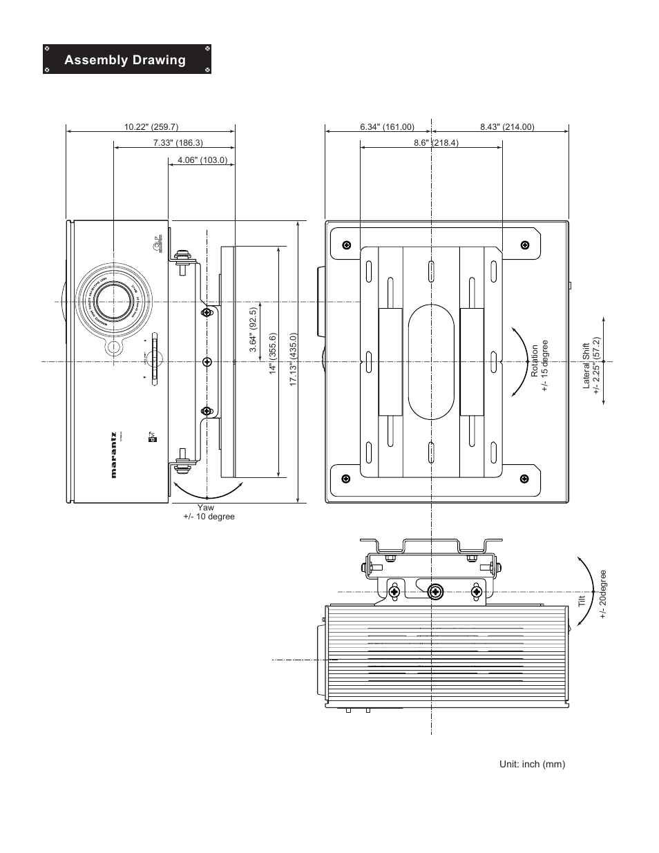 Assembly drawing | Marantz MT8600 User Manual | Page 6 / 7