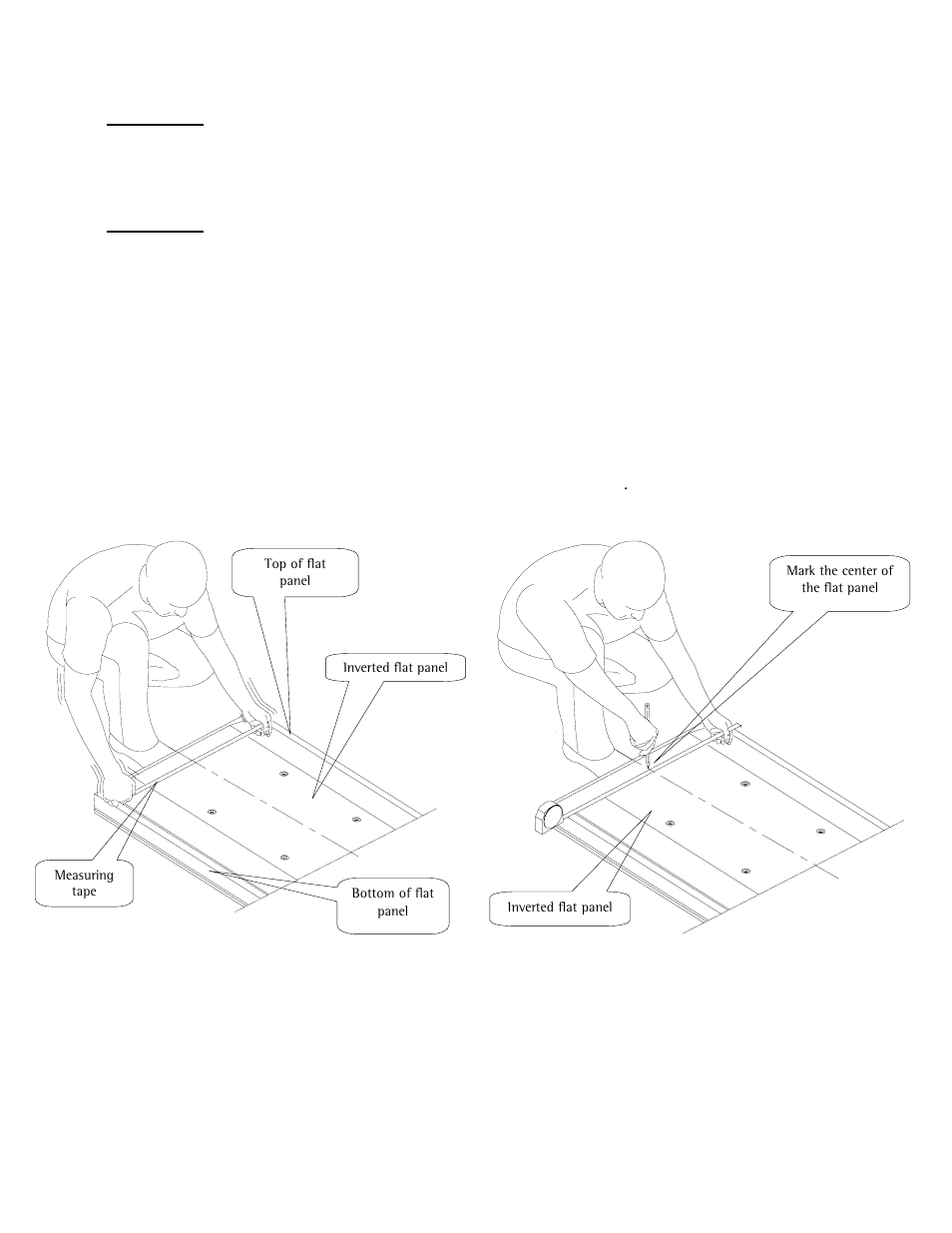 0 finding the center of the display, Step 1 step 2 | Marantz WB4001T User Manual | Page 5 / 13