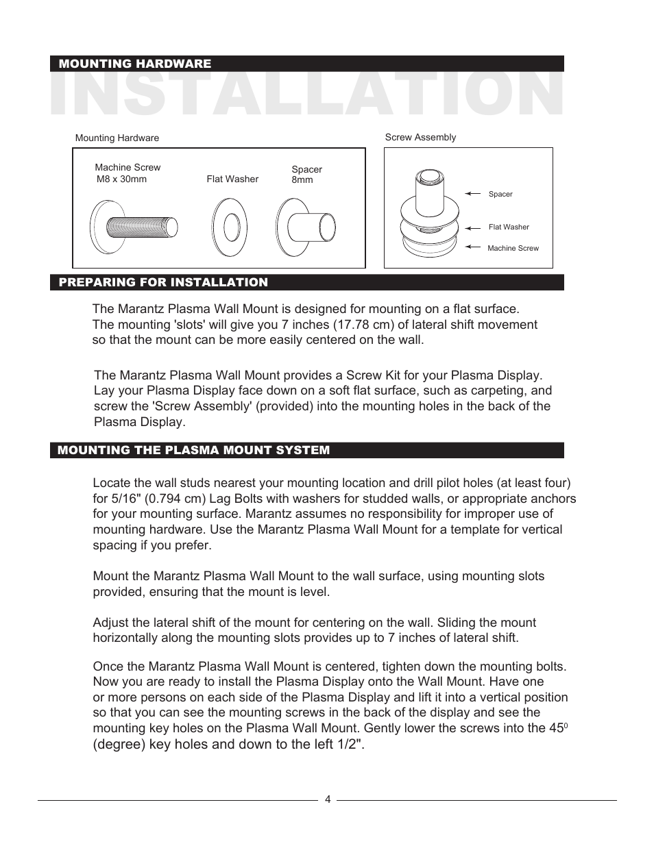 Installation | Marantz WB6001 User Manual | Page 4 / 5