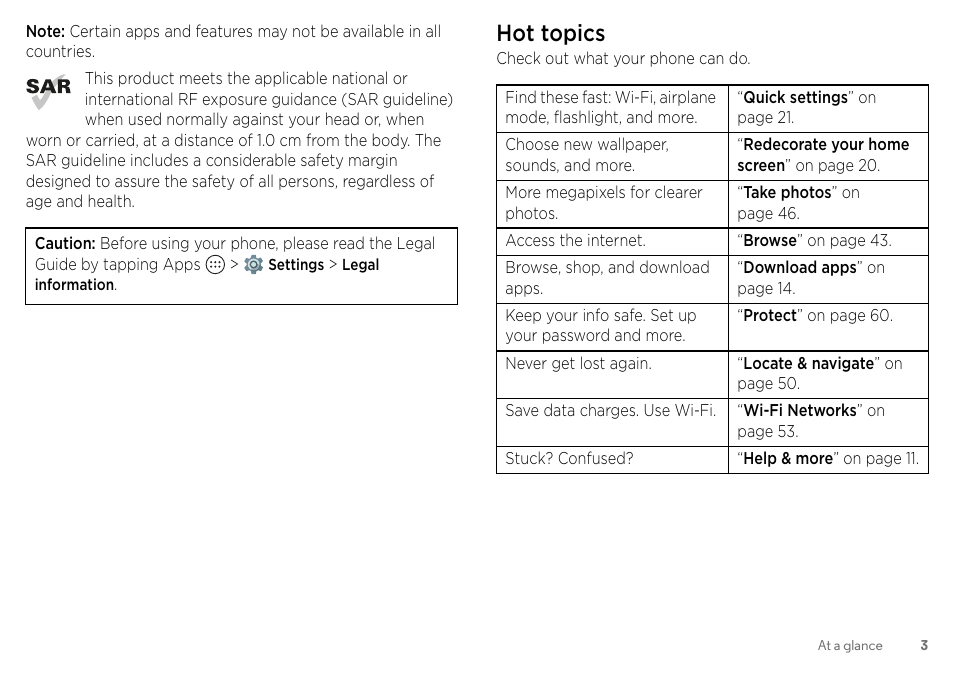 Hot topics | Motorola Moto Z Droid User Manual | Page 5 / 68