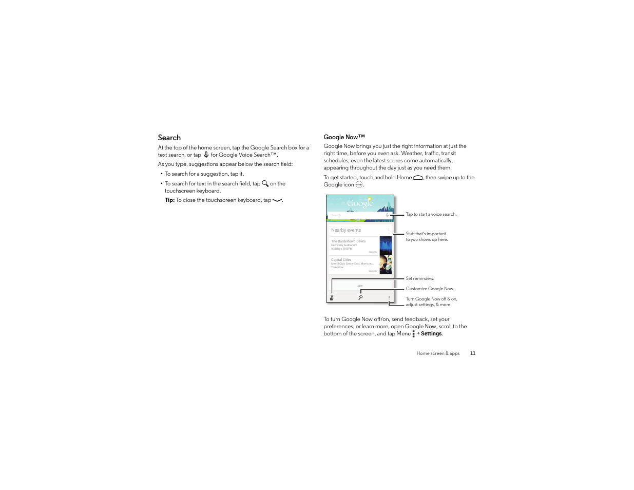 Search | Motorola moto x User Manual | Page 13 / 74