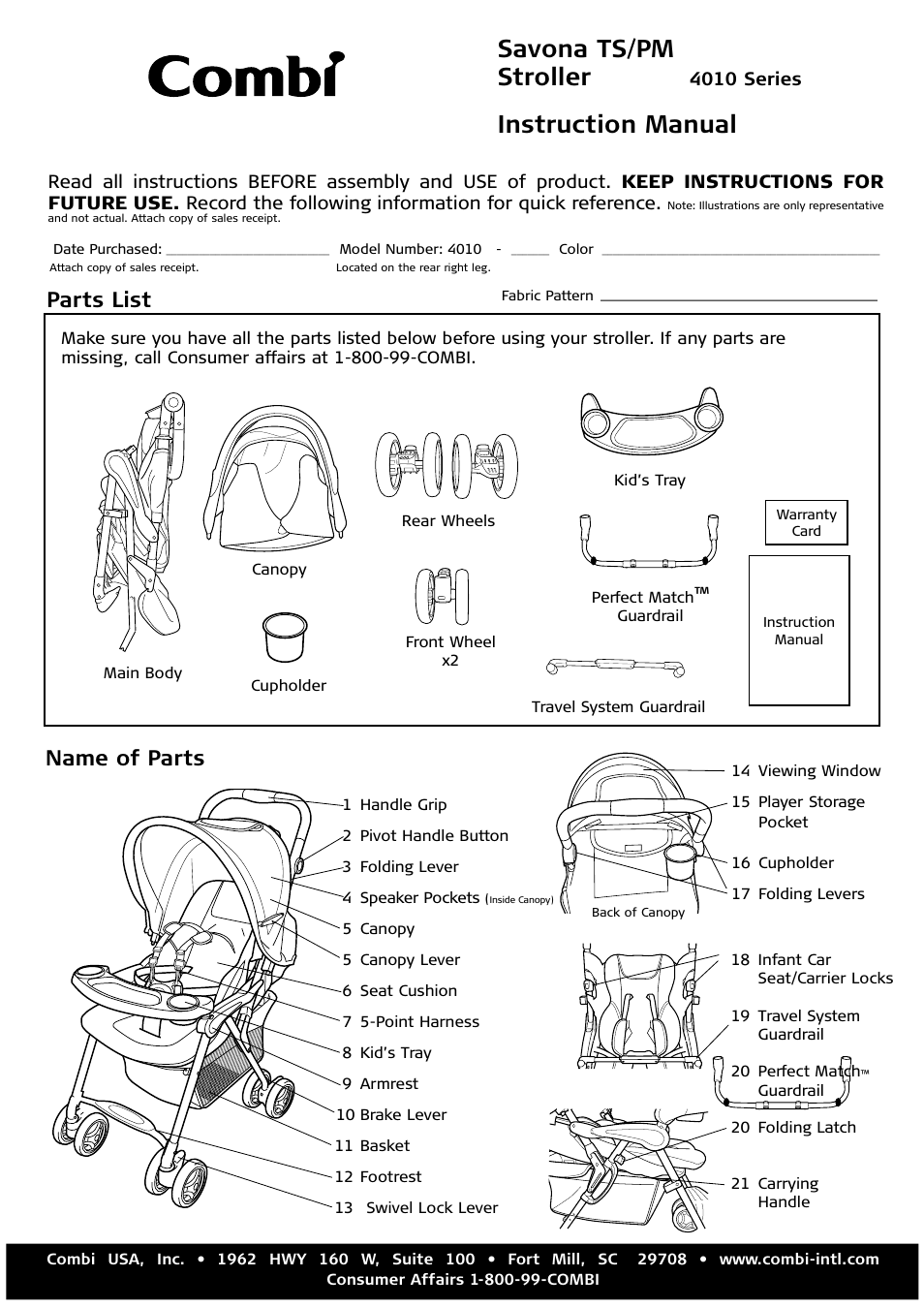 Combi 4010 User Manual | 16 pages