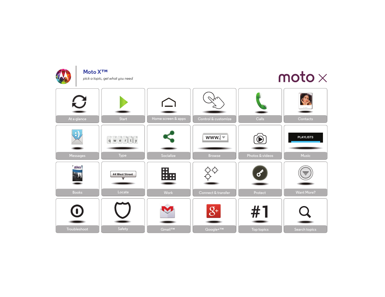 Motorola moto x User Manual | 68 pages