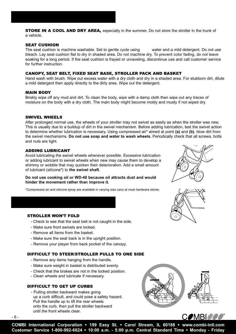 Routine maintenance trouble shooting | Combi 7030 User Manual | Page 7 / 8