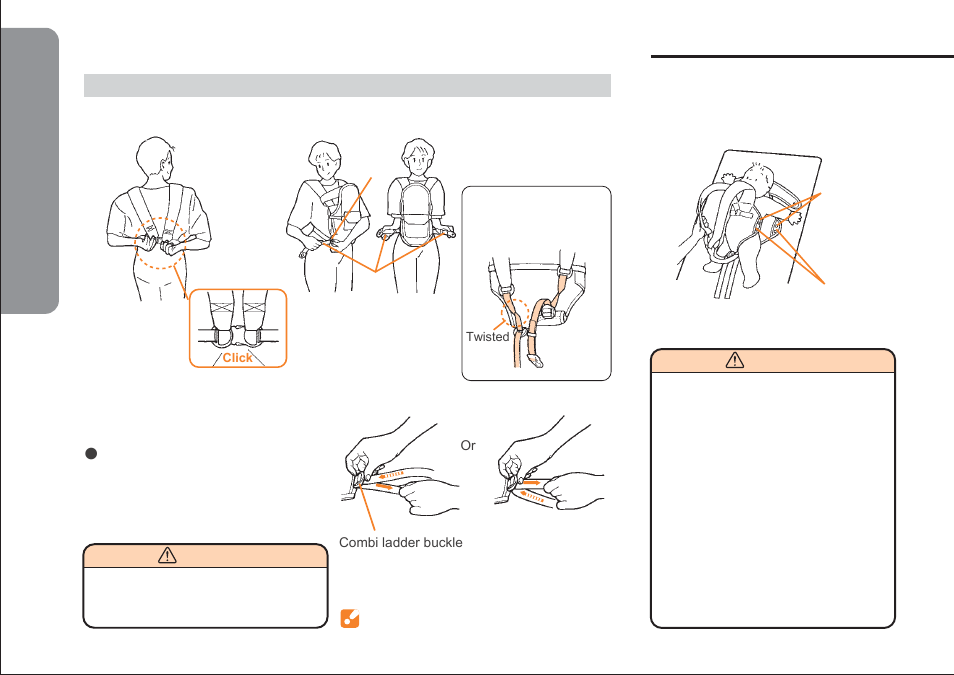 Cuddle position, Seating baby before putting, Preparation for cuddling | Combi NINNA NANNA PA-138V User Manual | Page 14 / 21