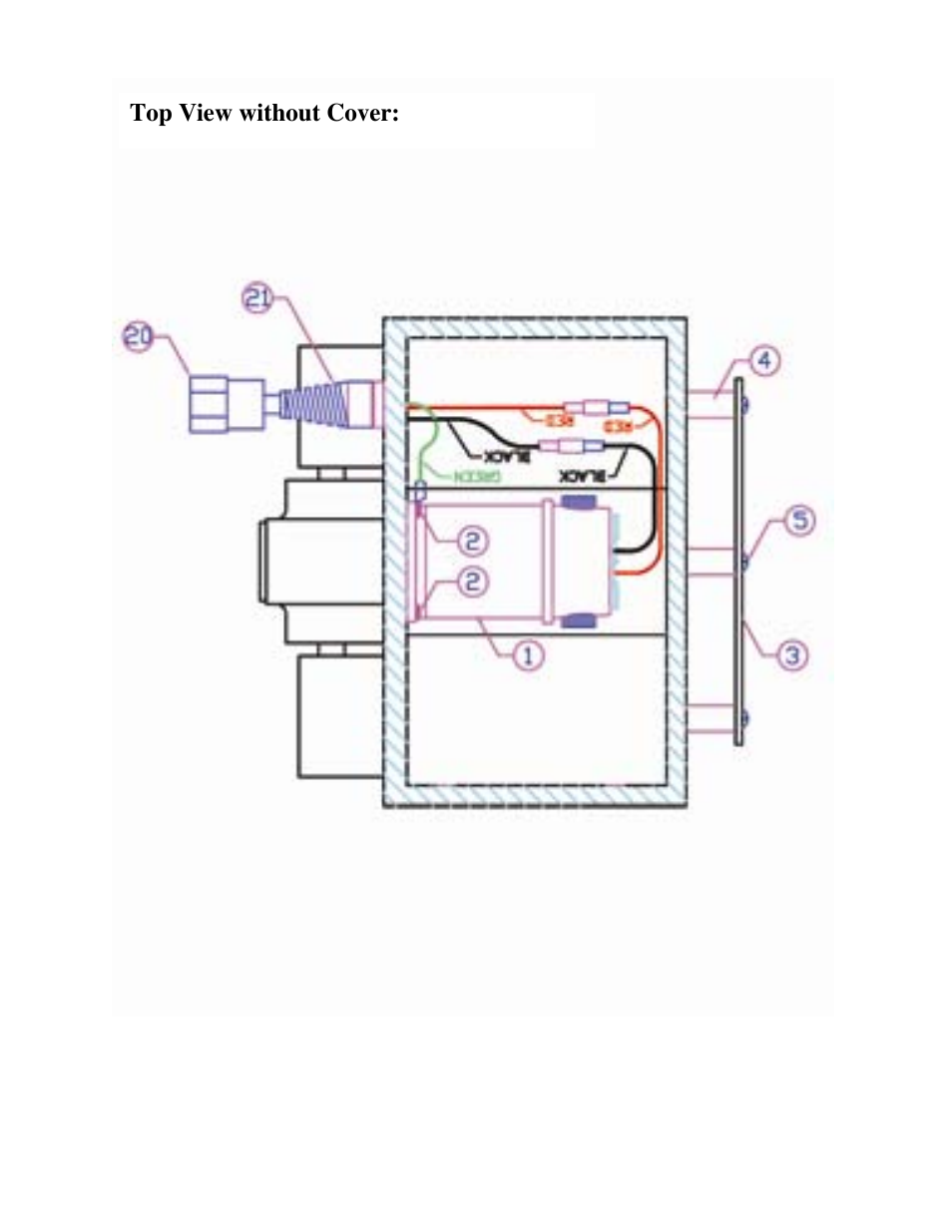 Top view without cover | Mathey Dearman MiniMag XM User Manual | Page 5 / 16