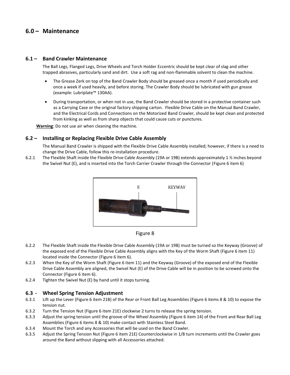 0 – maintenance | Mathey Dearman Band Machine User Manual | Page 18 / 29