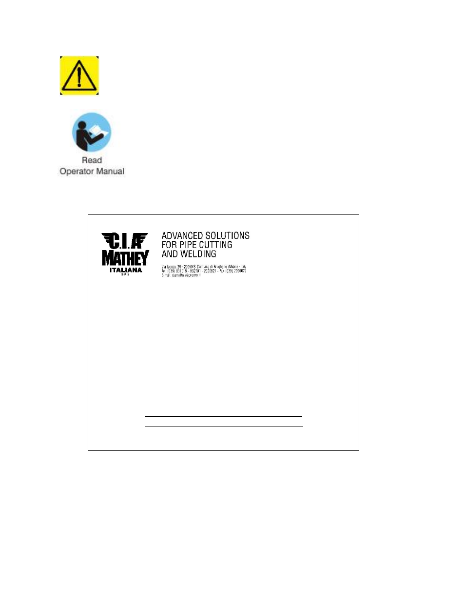 Recognizing safety information | Mathey Dearman CGM Cold Cutting System User Manual | Page 5 / 47