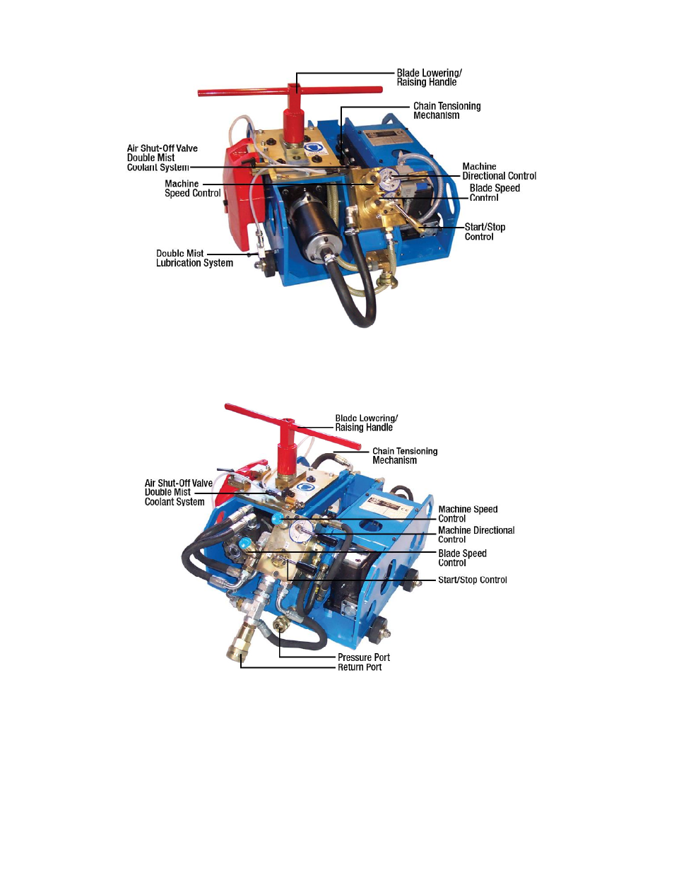 Air driven cgm, Hydraulic driven cgm | Mathey Dearman CGM Cold Cutting System User Manual | Page 6 / 47