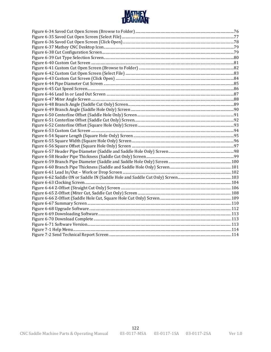 Mathey Dearman CNC Saddle Machine User Manual | Page 122 / 124