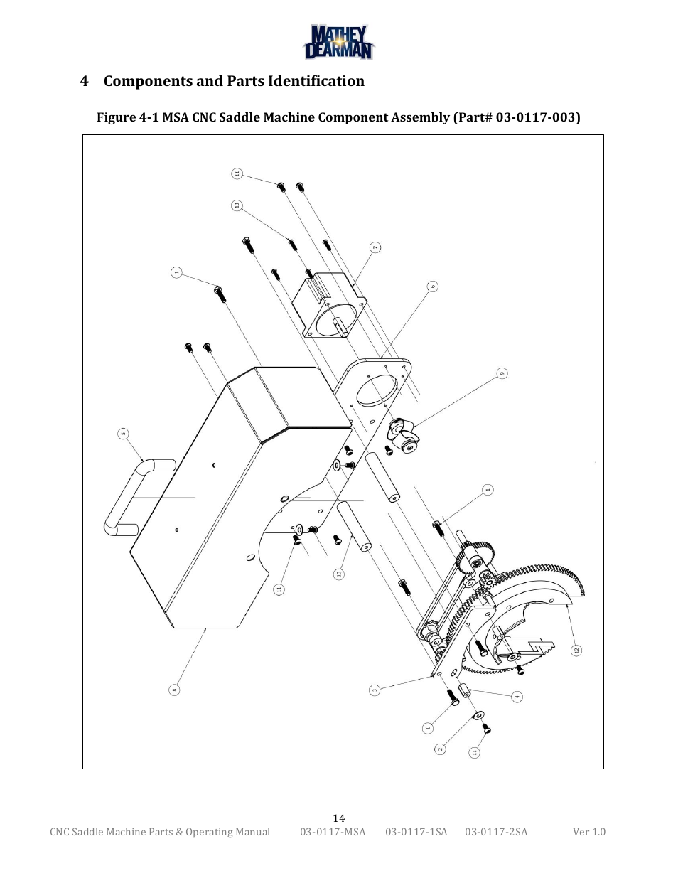 4 components and parts identification | Mathey Dearman CNC Saddle Machine User Manual | Page 14 / 124