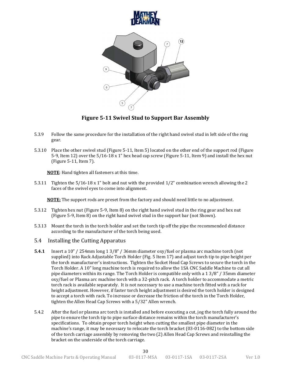 N 5.4 fo, Figure 5-11 | Mathey Dearman CNC Saddle Machine User Manual | Page 30 / 124