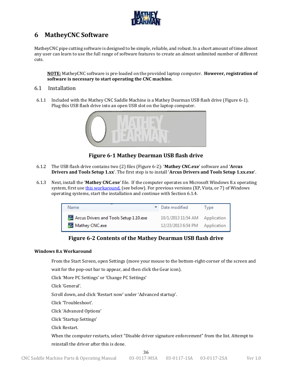 On 6 f, 6 matheycnc software | Mathey Dearman CNC Saddle Machine User Manual | Page 36 / 124