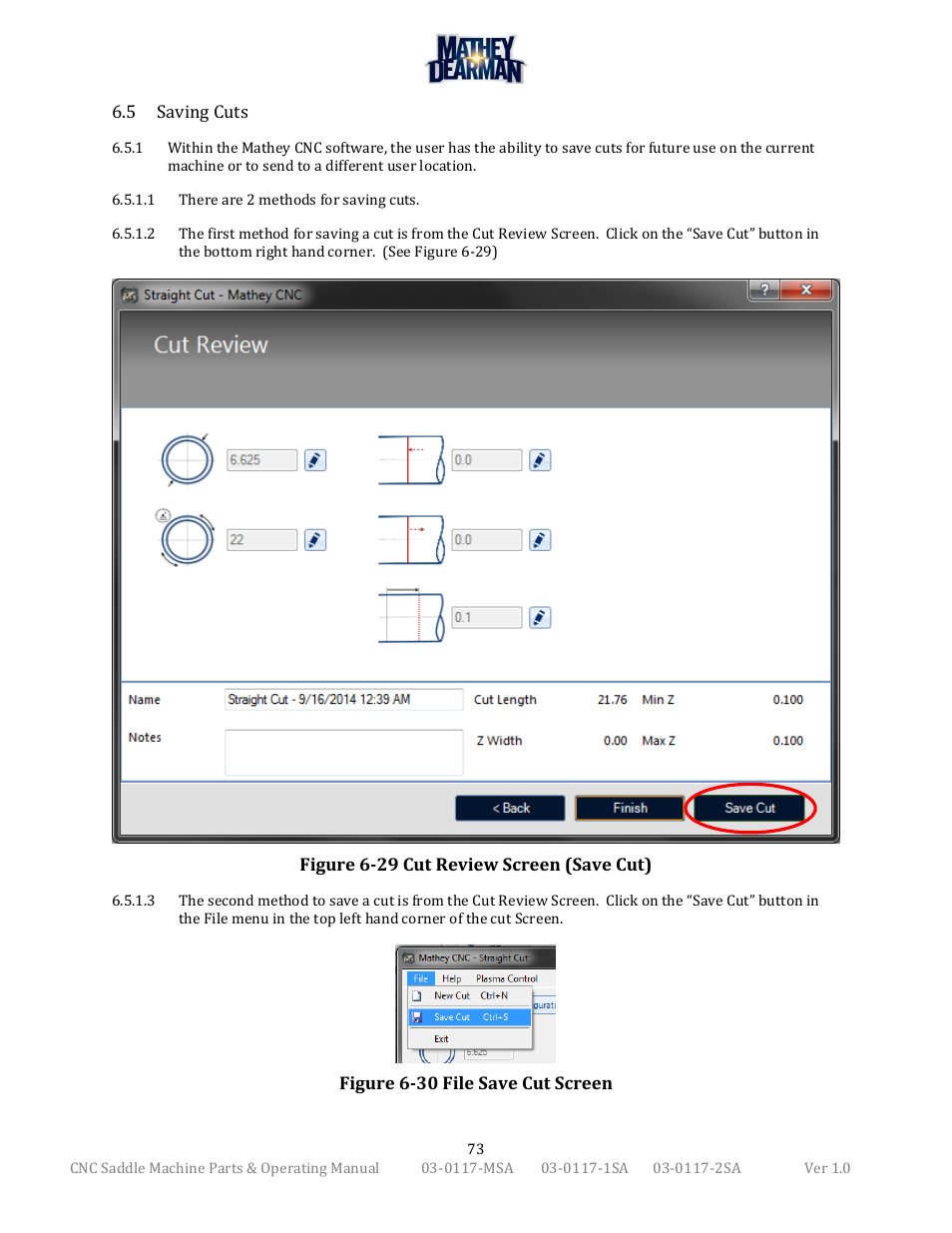 Mathey Dearman CNC Saddle Machine User Manual | Page 73 / 124