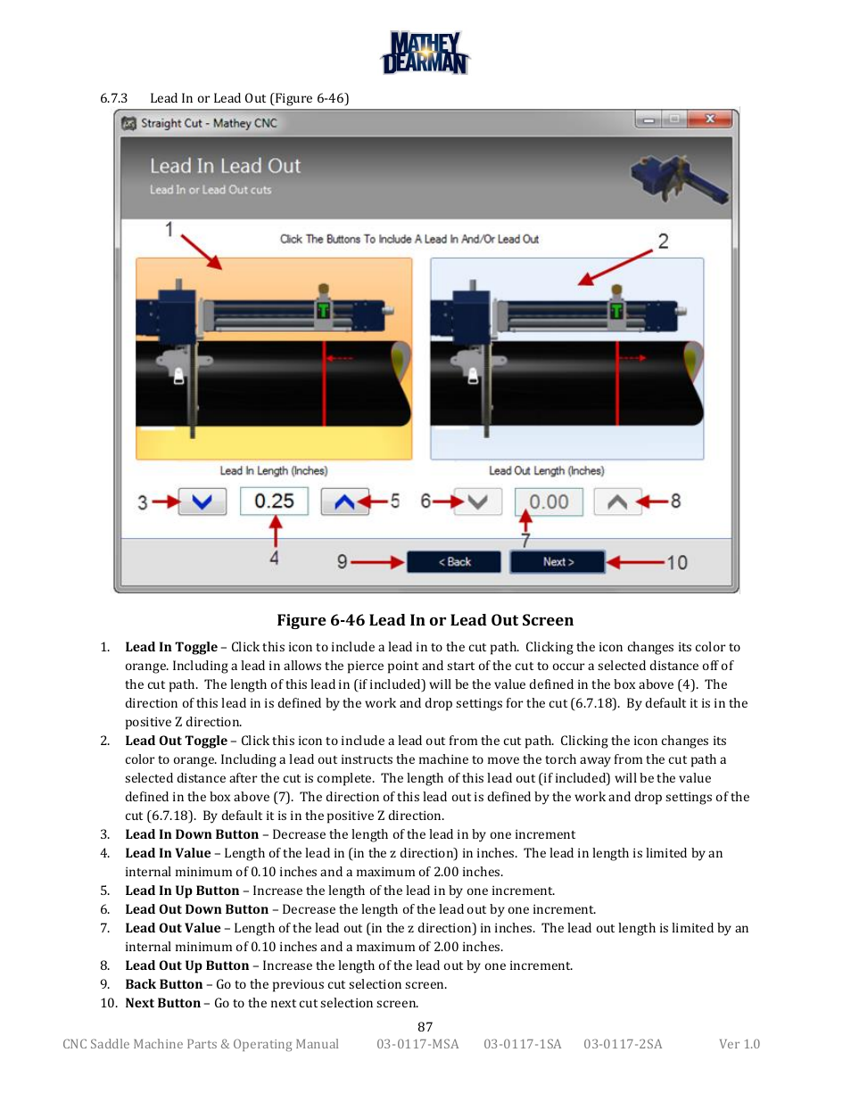 Mathey Dearman CNC Saddle Machine User Manual | Page 87 / 124