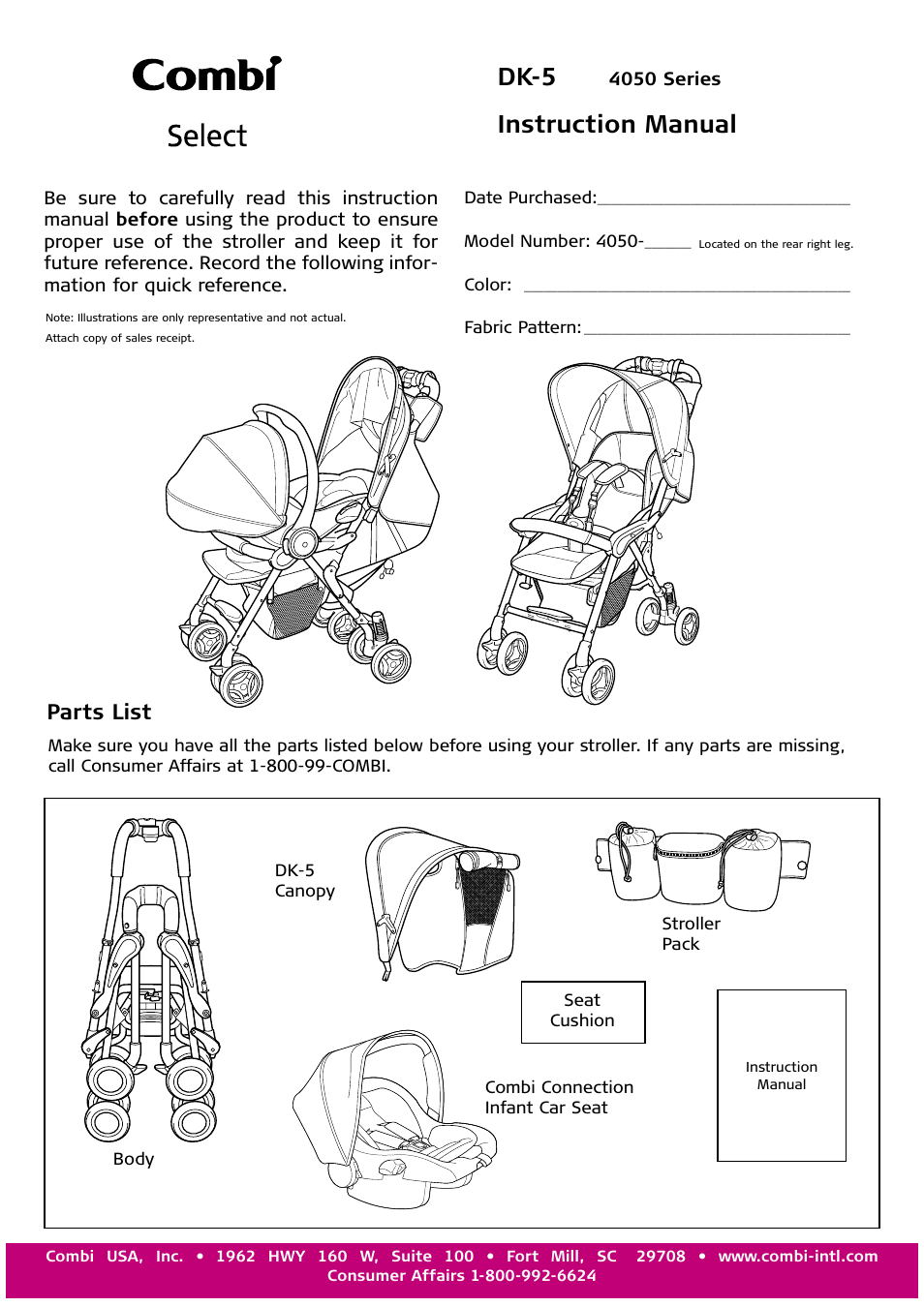 Combi DK-5 4050 User Manual | 14 pages