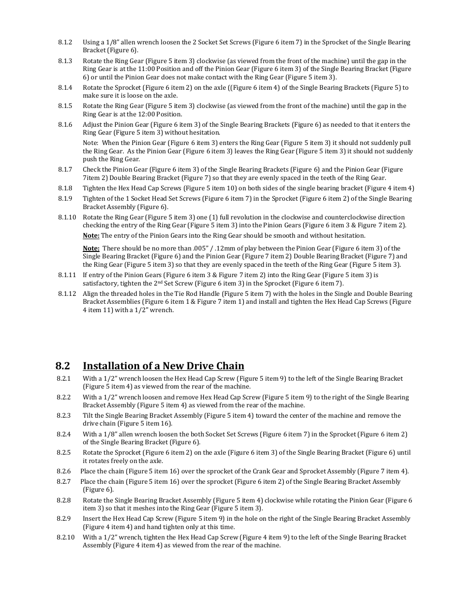 2 installation of a new drive chain | Mathey Dearman 1SA Saddle Machine User Manual | Page 14 / 17