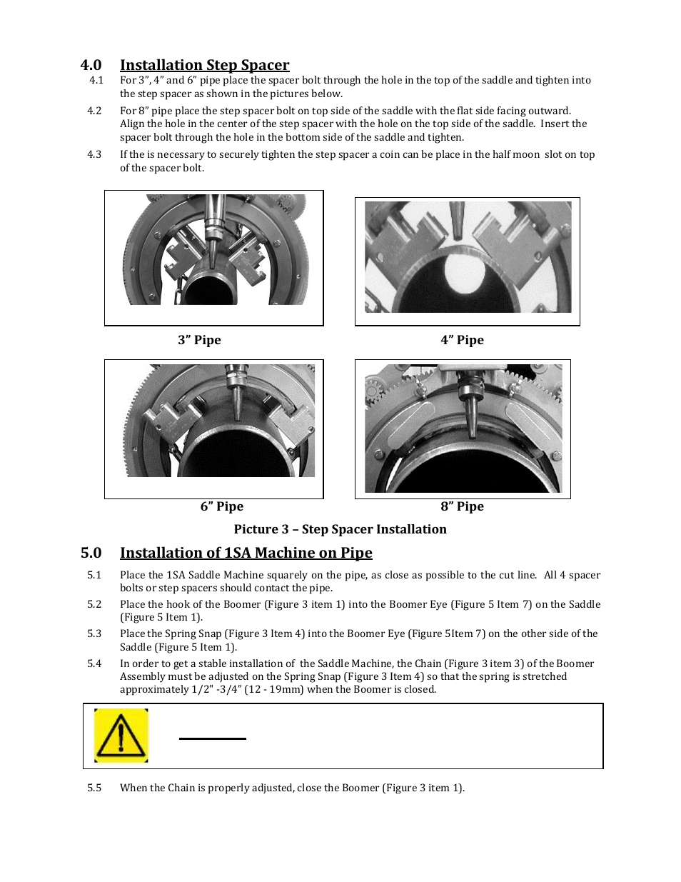 Caution | Mathey Dearman 1SA Saddle Machine User Manual | Page 6 / 17