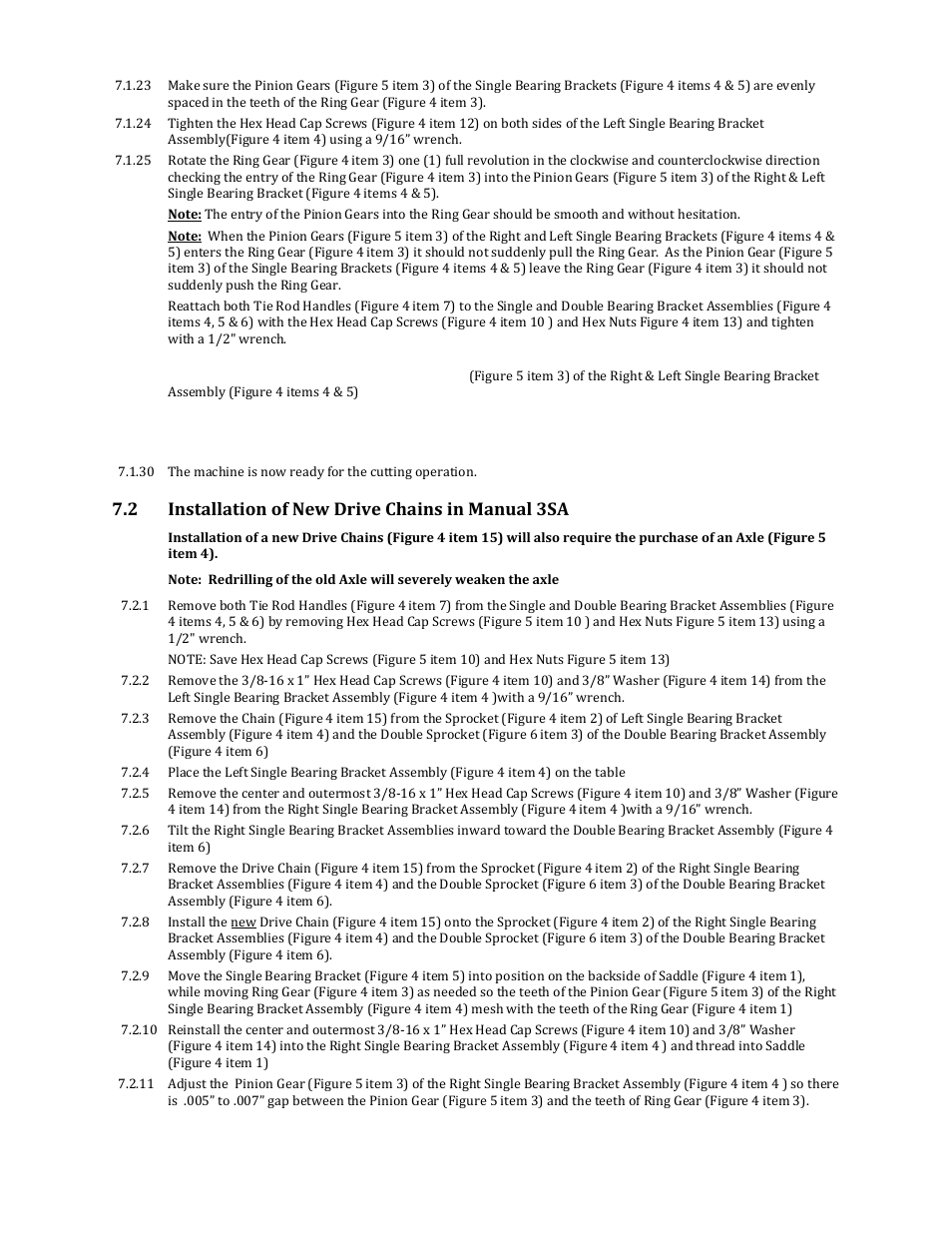 2 installation of new drive chains in manual 3sa | Mathey Dearman 3SA Saddle Machine User Manual | Page 18 / 21