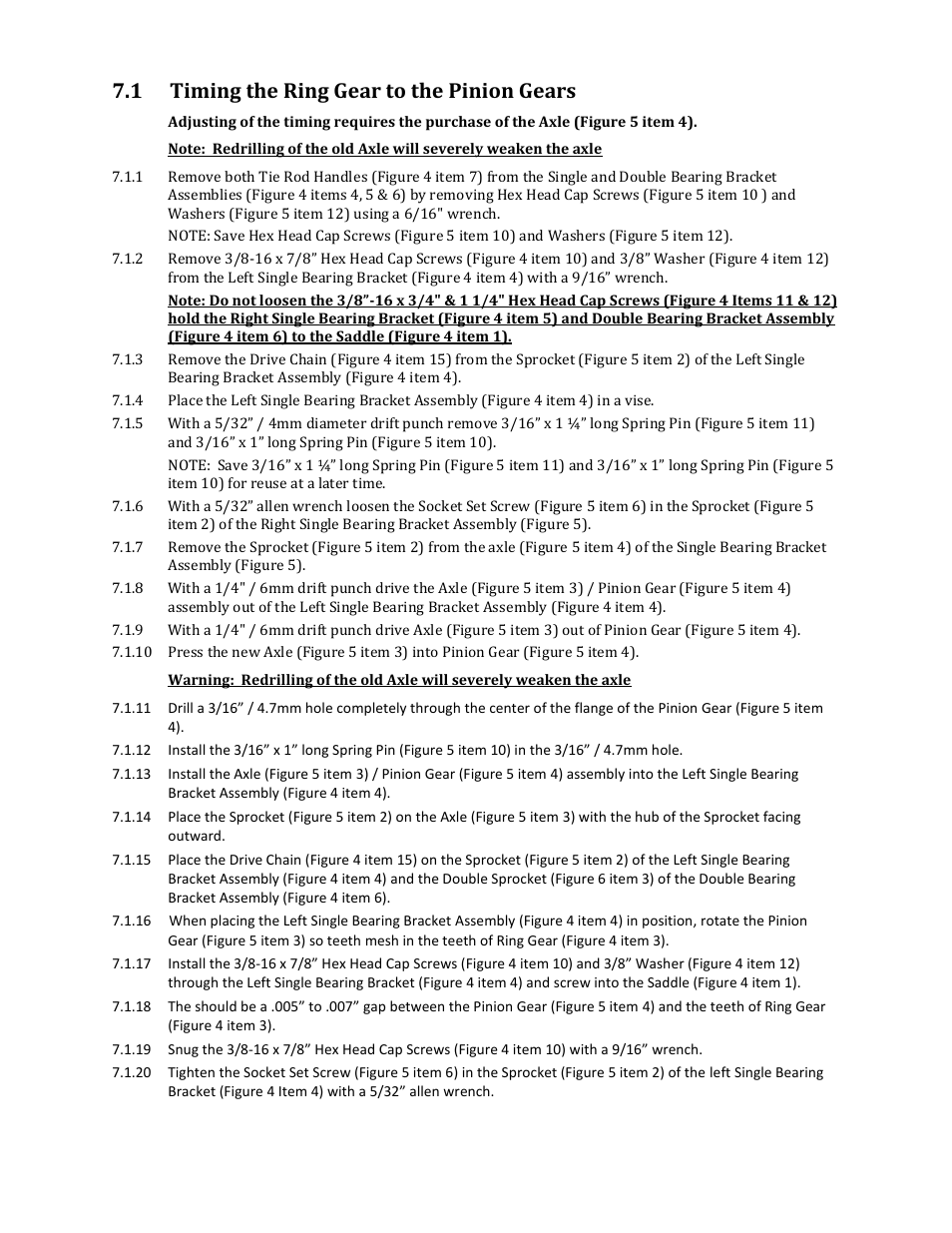 1 timing the ring gear to the pinion gears | Mathey Dearman 5SA Saddle Machine User Manual | Page 14 / 20