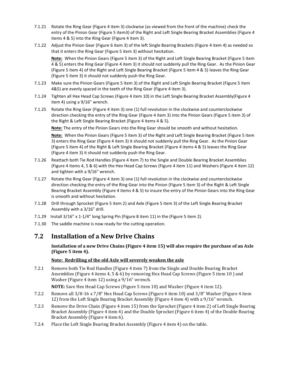 2 installation of a new drive chains | Mathey Dearman 5SA Saddle Machine User Manual | Page 15 / 20