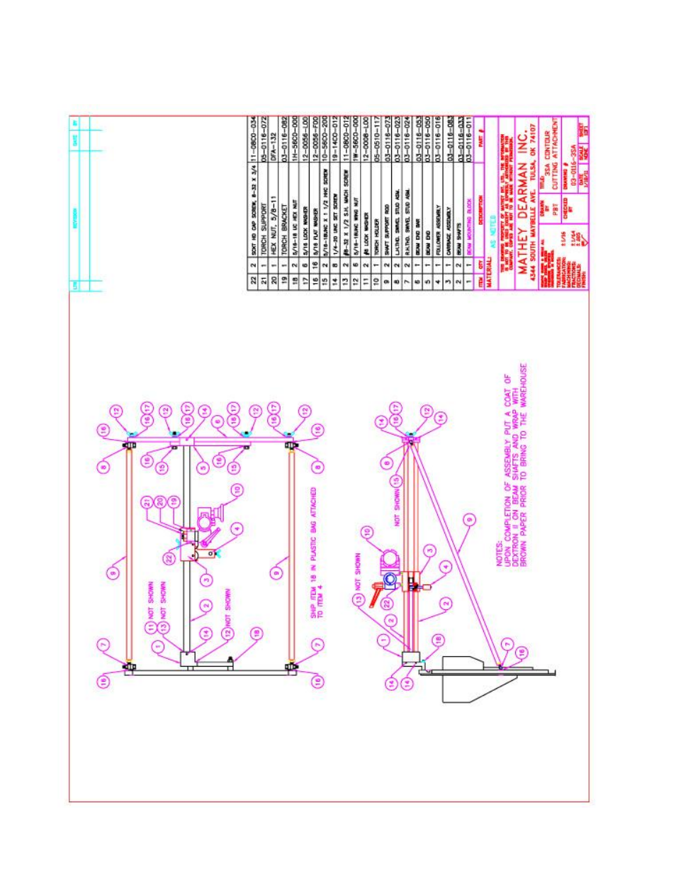 3sa saddle machine contour cutting attachment | Mathey Dearman Saddle Machine Contour Cutting Attachment User Manual | Page 10 / 18