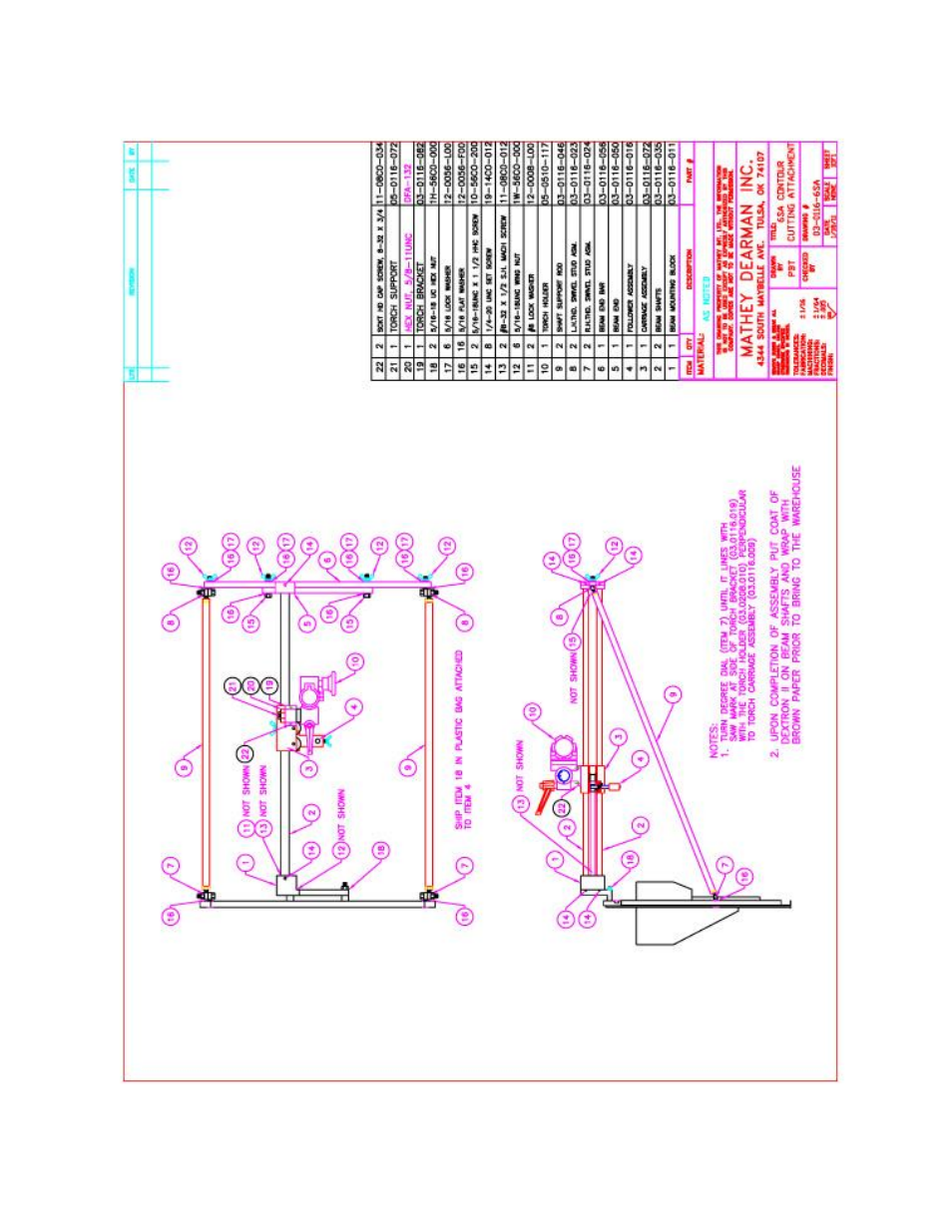 Mathey Dearman Saddle Machine Contour Cutting Attachment User Manual | Page 13 / 18