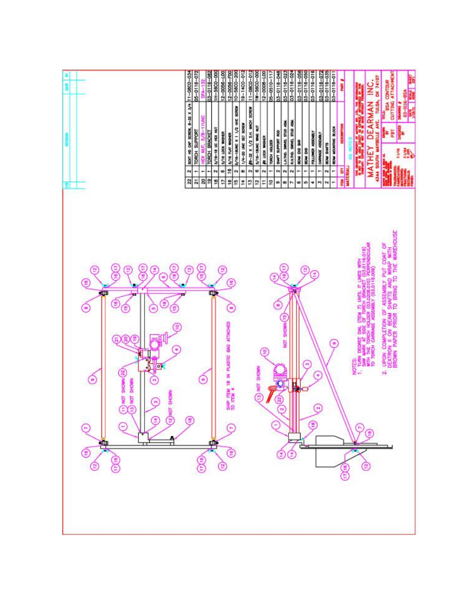 8sa saddle machine contour cutting attachment | Mathey Dearman Saddle Machine Contour Cutting Attachment User Manual | Page 14 / 18