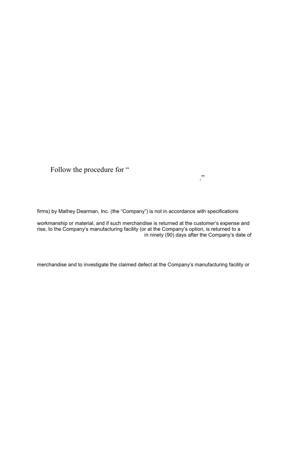 Mathey Dearman Pro Model Torch Arm User Manual | Page 6 / 6