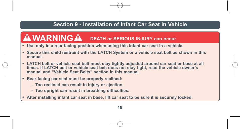 Warning | Combi 8040 User Manual | Page 19 / 60