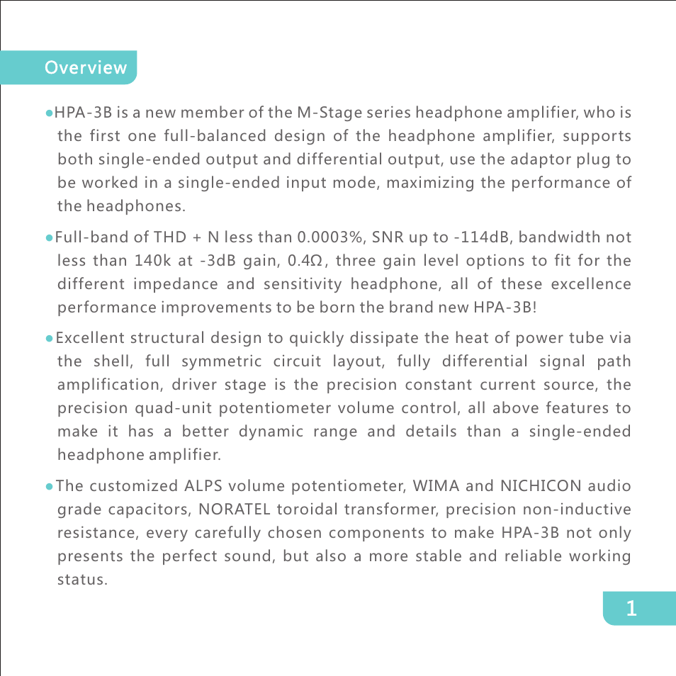 Matrix Audio HPA-3B User Manual | Page 2 / 11