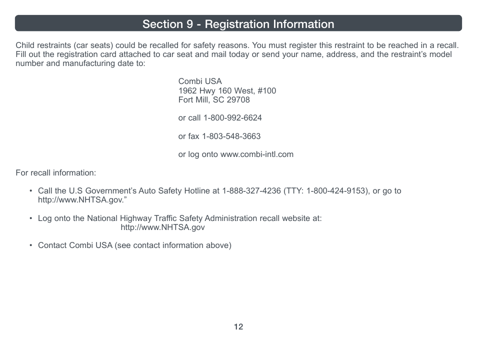 Combi 8820 User Manual | Page 13 / 17