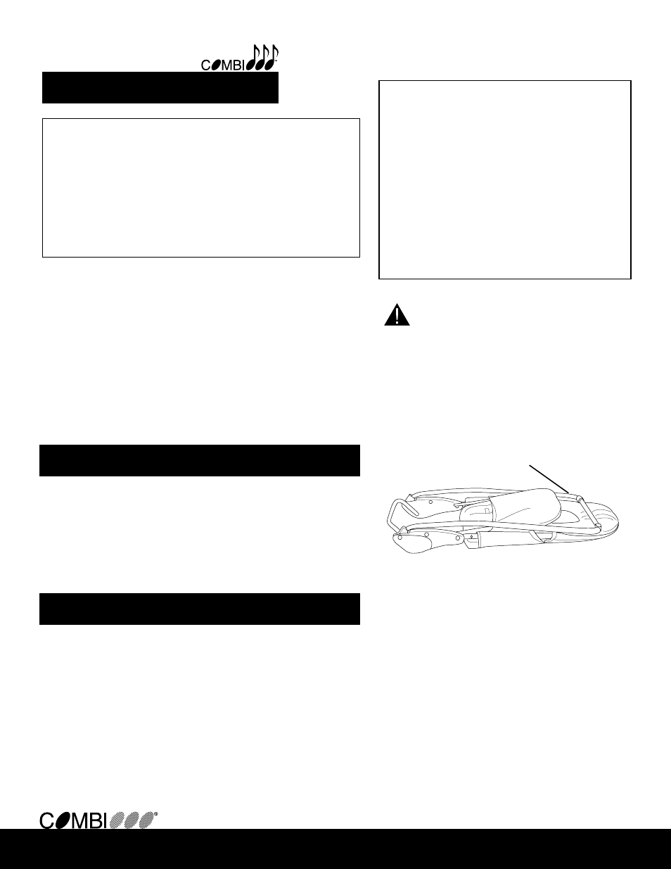 Folding the bouncer, Routine maintenance, Installing the speakers | Combi 9100-0 User Manual | Page 3 / 4