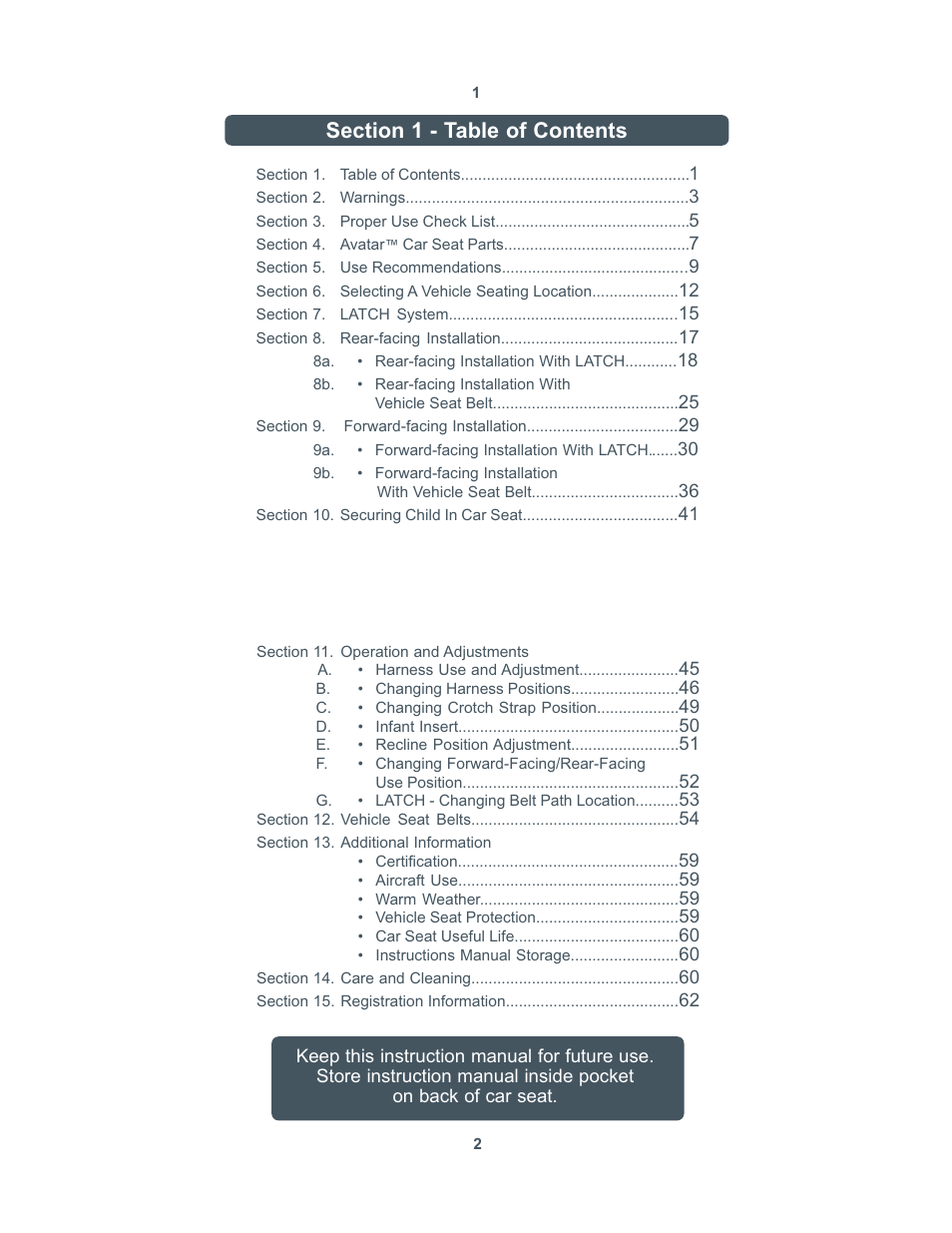 Combi 8100 User Manual | Page 2 / 33
