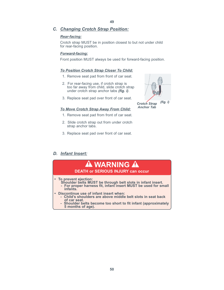 Warning | Combi 8100 User Manual | Page 26 / 33