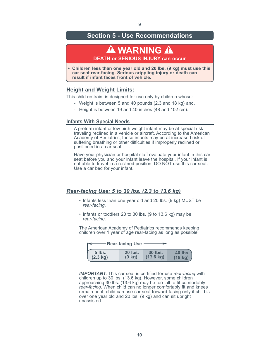Warning | Combi 8100 User Manual | Page 6 / 33