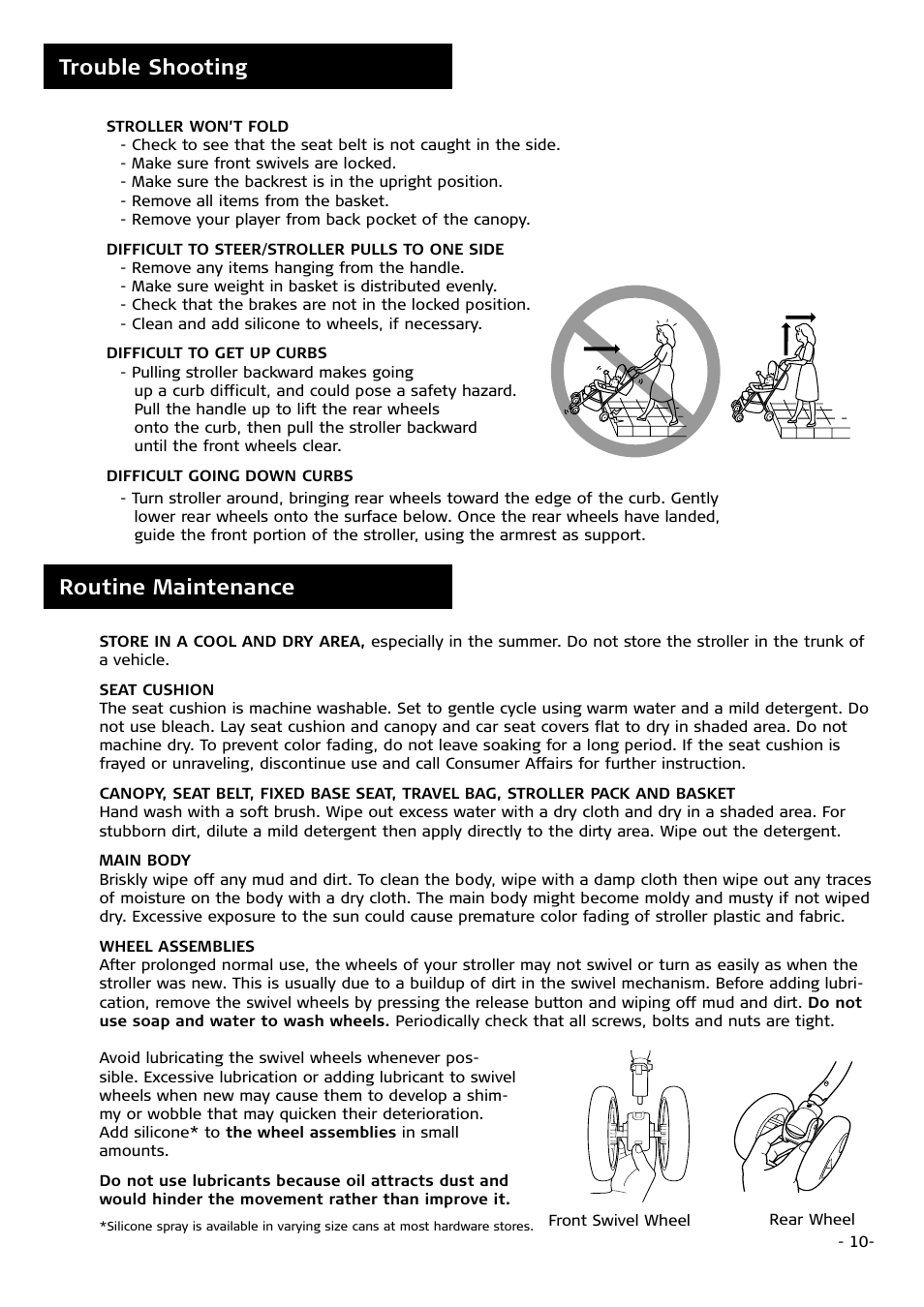 Trouble shooting routine maintenance | Combi 2680 User Manual | Page 10 / 12