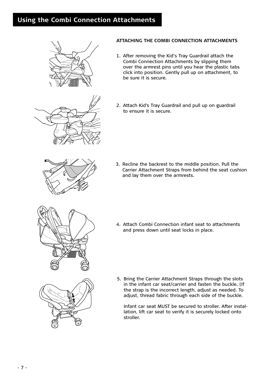 Using the combi connection attachments | Combi 2680 User Manual | Page 7 / 12