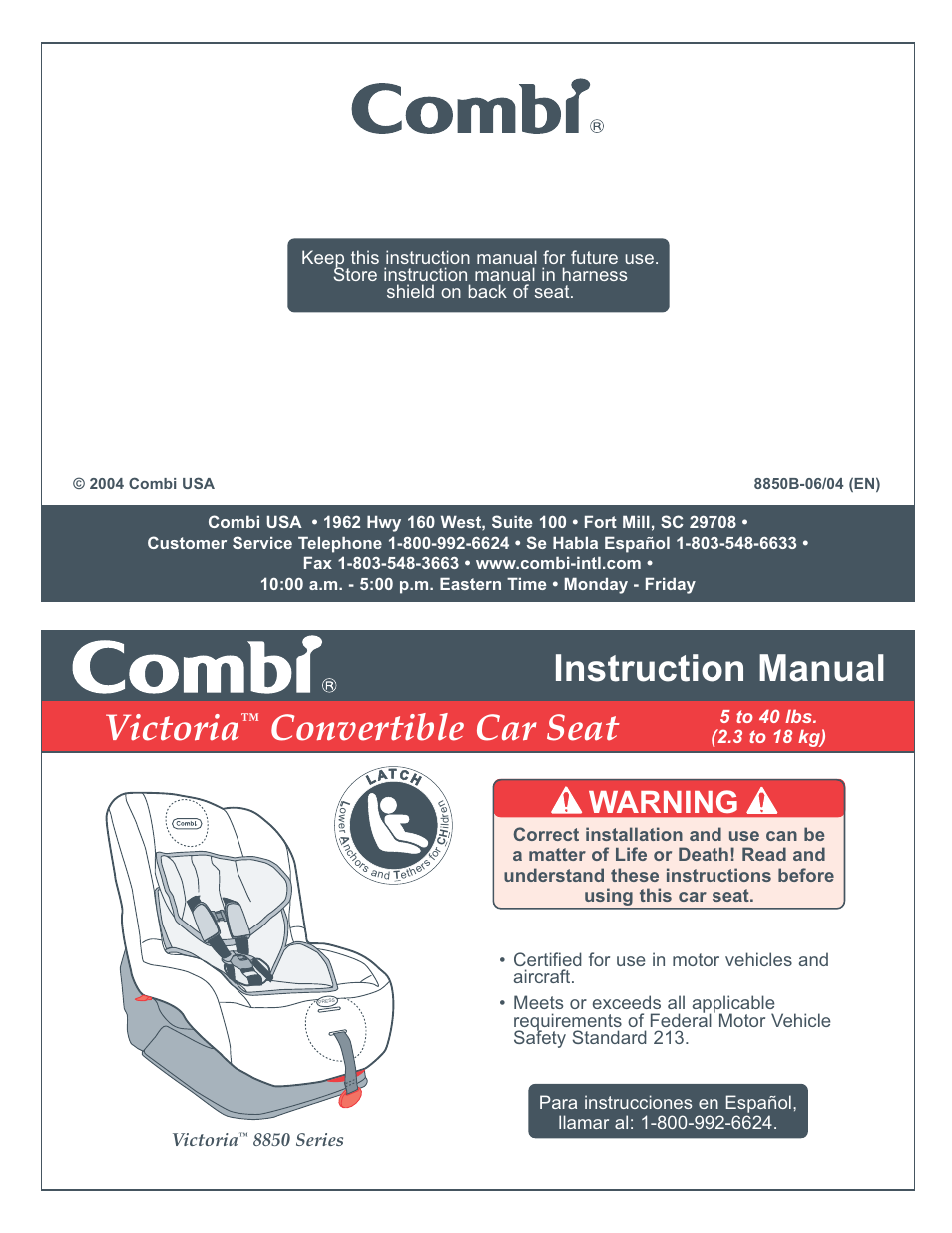 Combi Victoria 8850 User Manual | 20 pages