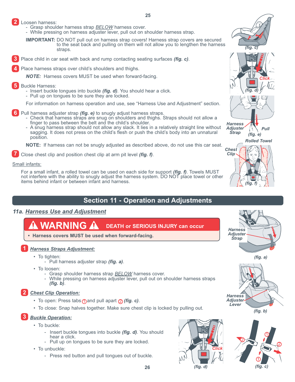 Warning | Combi Victoria 8850 User Manual | Page 14 / 20