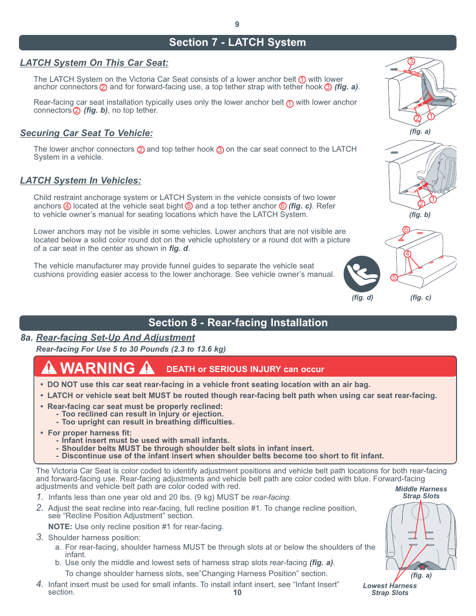 Warning | Combi Victoria 8850 User Manual | Page 6 / 20