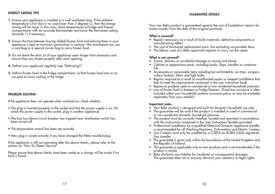 Combi BEKO FRIDGE / FREEZER CDA 538 User Manual | Page 10 / 11