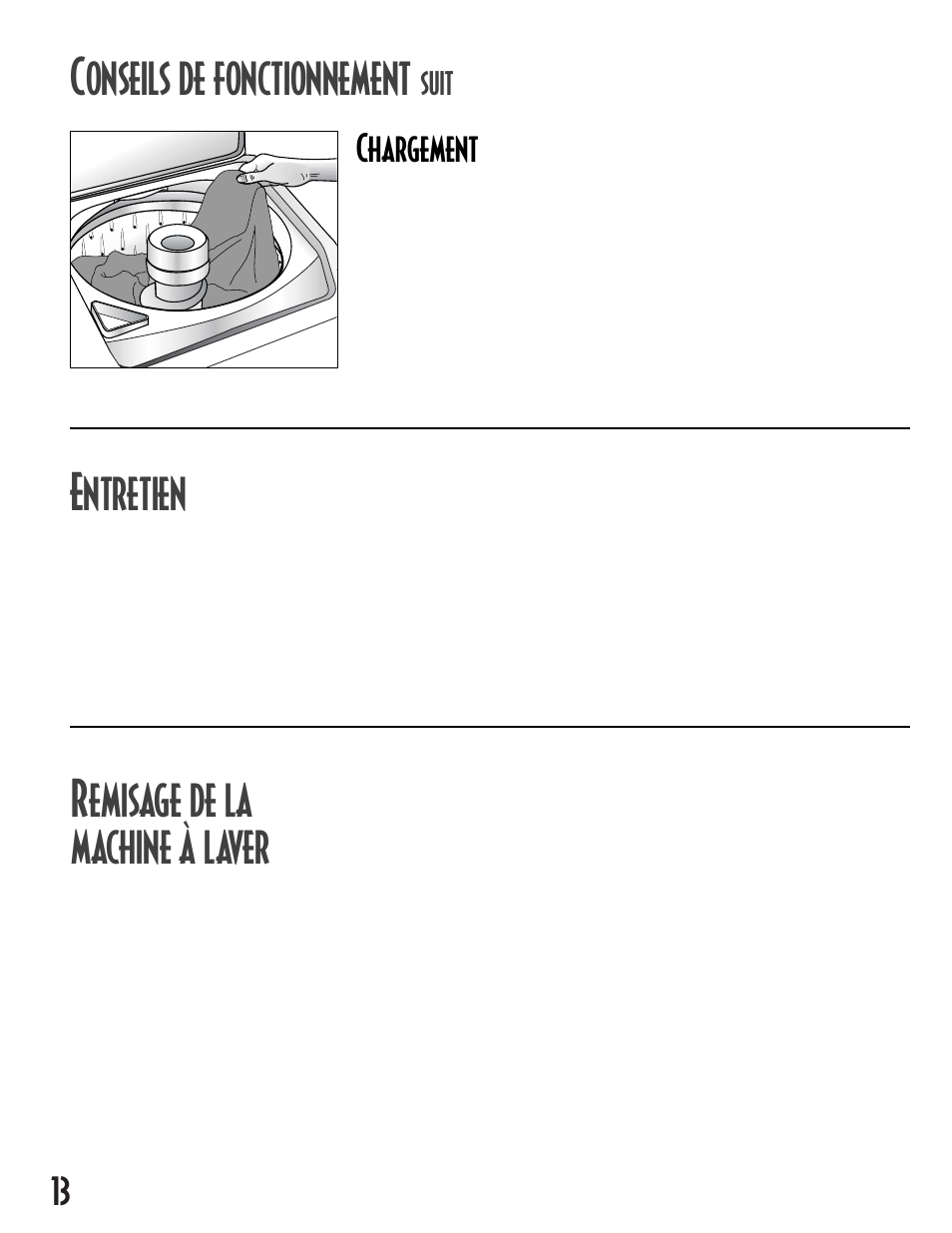 Onseils de fonctionnement, Ntretien, Emisage de la machine à laver | Chargement, Suit | Maytag MAV7358AWW User Manual | Page 14 / 24