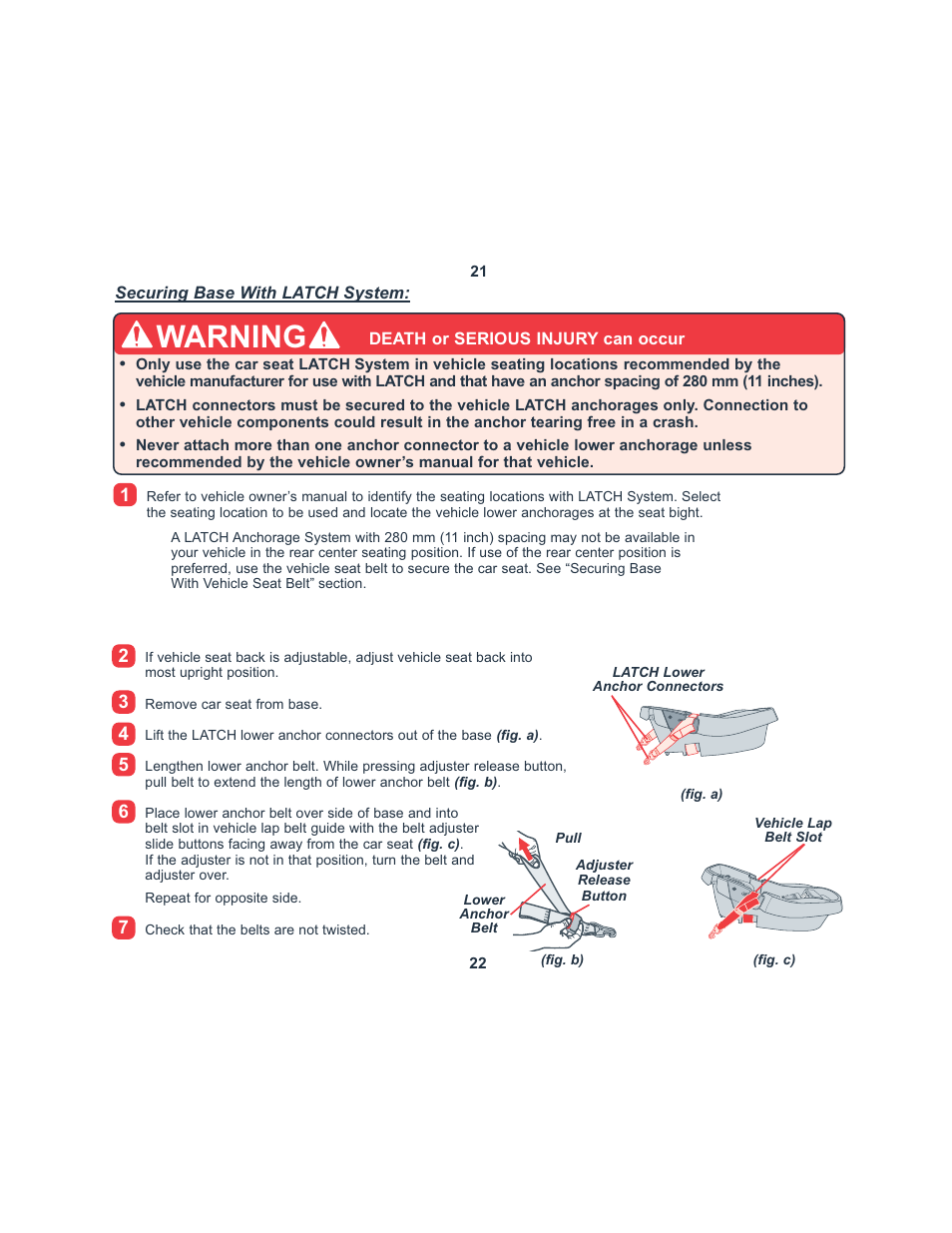 Warning | Combi 8045 User Manual | Page 12 / 30