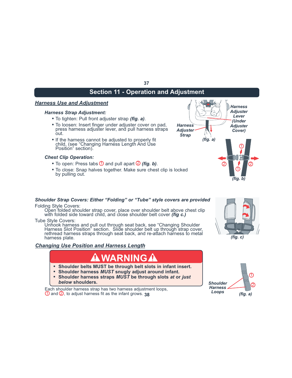 Warning | Combi 8045 User Manual | Page 20 / 30