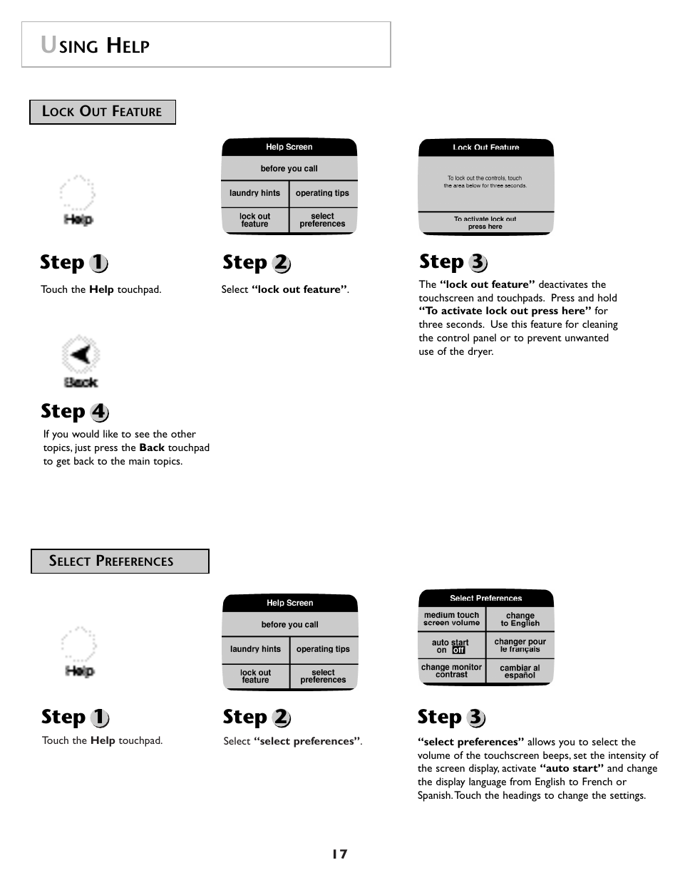 Step 1, Step 2, Step 3 | Step 4, Step 1 step 2 | Maytag MDG9800AWQ User Manual | Page 18 / 72