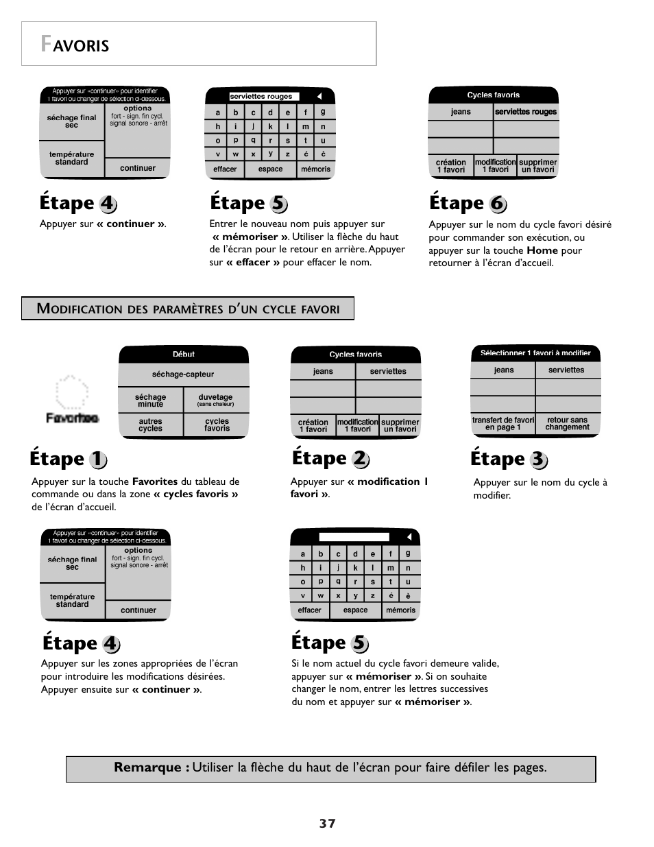 Étape 1 étape 2, Étape 4 étape 5 étape 6, Étape 3 étape 4 étape 5 | Maytag MDG9800AWQ User Manual | Page 38 / 72